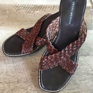 Sesto Meucci sandals genuine leather.